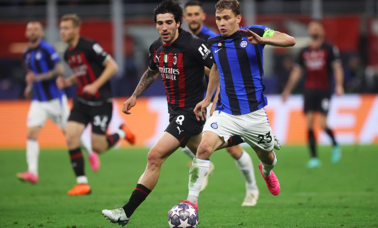 Nicolò Barella e Sandro Tonali in Milan Inter