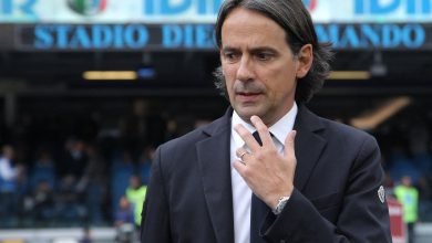 Simone Inzaghi in Napoli-Inter di Serie A (Photo by Carlo Hermann/AFP via Getty Images/One Football)