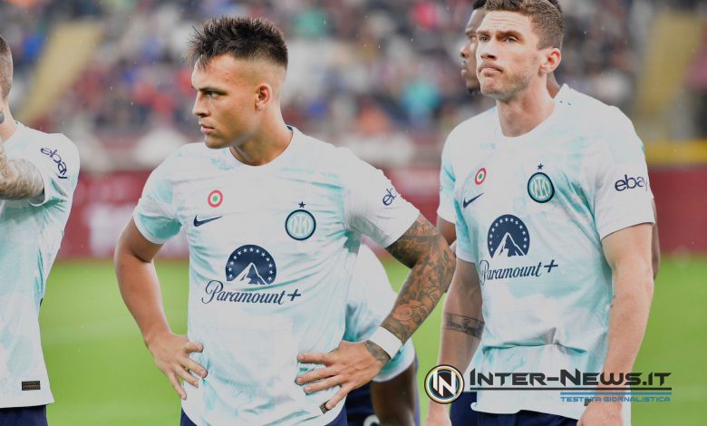 Torino-Inter Lautaro Martinez e Robin Gosens (Fonte foto Tommaso Fimiano/Inter-News)