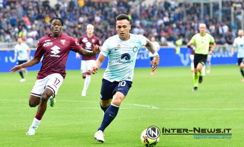 Torino-Inter Singo e Lautaro Martinez (Fonte foto Tommaso Fimiano/Inter-News)