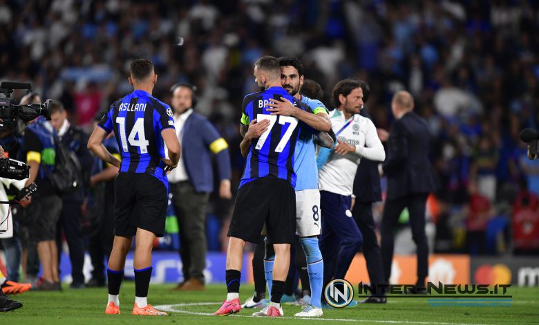 Marcelo Brozovic e Ilkay Gundogan, Manchester City-Inter, finale di Champions League a Istanbul