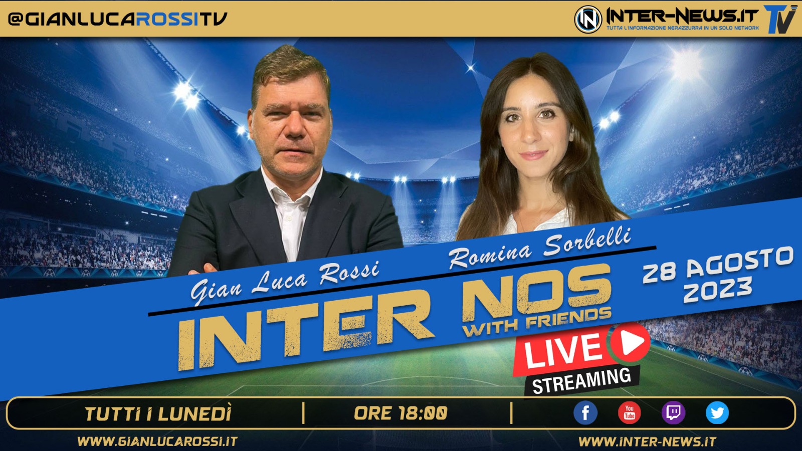 Inter tra calcio e mercato si gioca! Inter NOS con Rossi LIVE