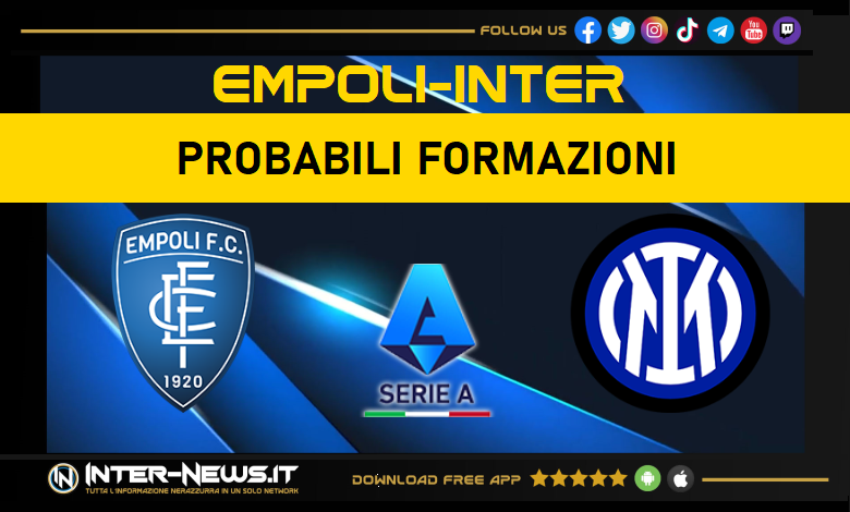 Empoli-Inter | Probabili formazioni Serie A