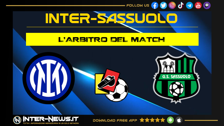 Inter Sassuolo, Massimi l’arbitro per la 6ª giornata di Serie A: le designazioni