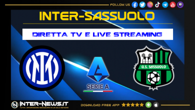 Inter-Sassuolo diretta TV e streaming