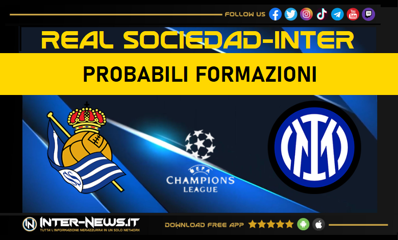 Real Sociedad-Inter | Probabili formazioni Champions League