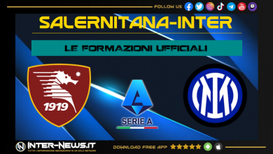 Salernitana-Inter | Formazioni ufficiali Serie A