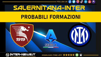 Salernitana-Inter | Probabili formazioni Serie A