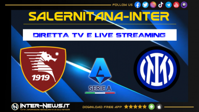 Salernitana-Inter diretta tv e streaming