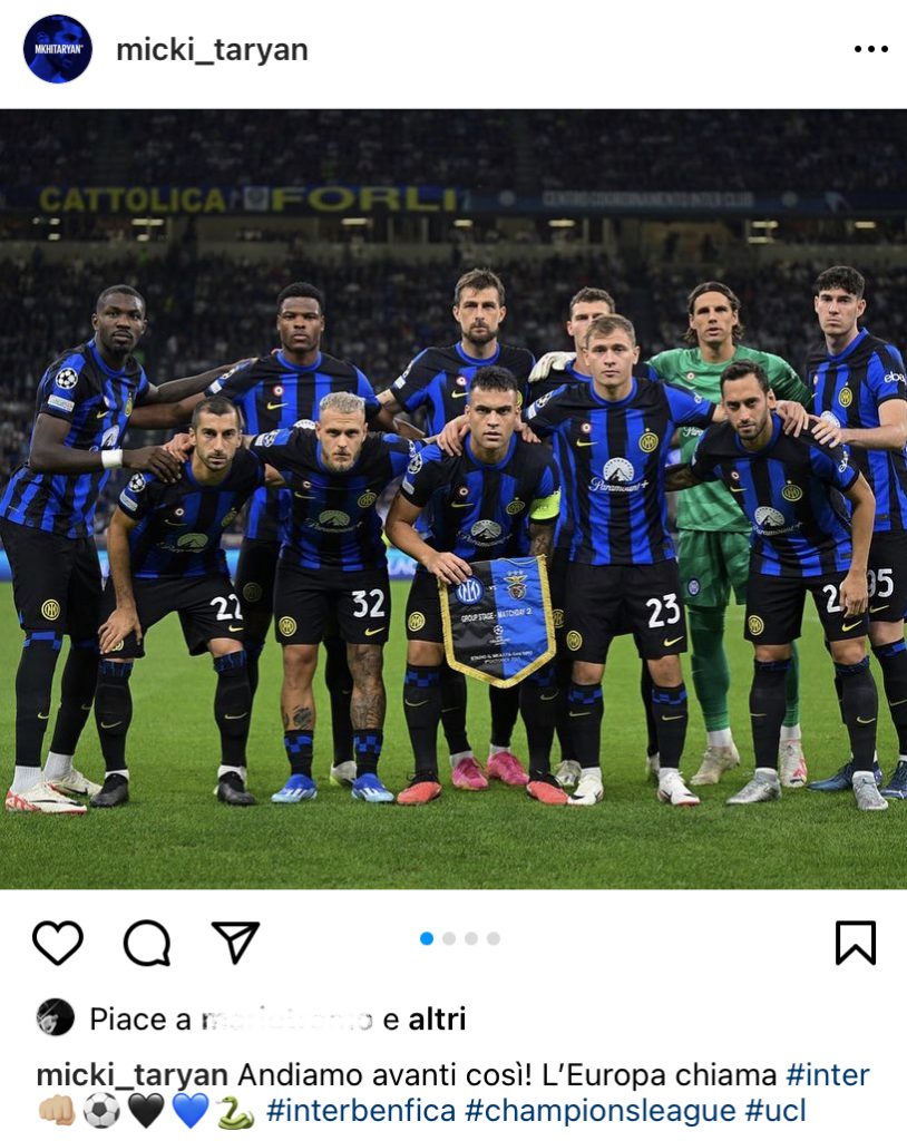 Mkhitaryan su Instagram