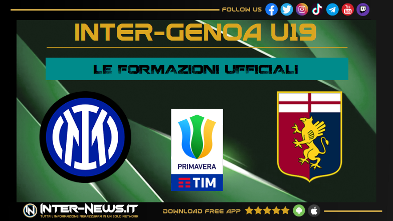 Inter-Genoa Primavera formazioni