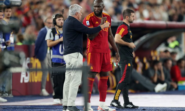 José Mourinho e Romelu Lukaku con la Roma
