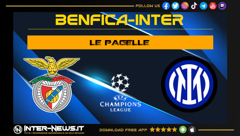 Benfica Inter pagelle