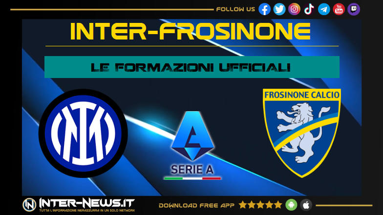Inter-Frosinone | Formazioni ufficiali Serie A