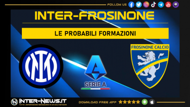 Inter-Frosinone | Probabili formazioni Serie A