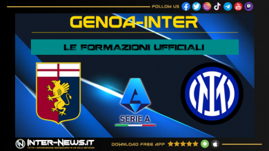 Genoa-Inter | Formazioni ufficiali Serie A