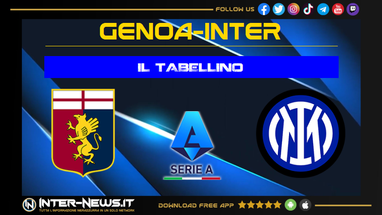 Genoa-Inter tabellino