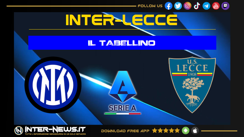 Inter-Lecce tabellino