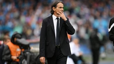 Simone Inzaghi in Napoli-Inter di Serie A (Photo by Francesco Pecoraro/Getty Images via OneFootball)