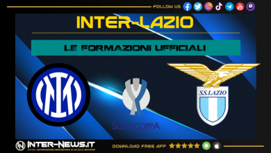 Inter-Lazio | Formazioni ufficiali Supercoppa Italiana