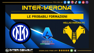 Inter-Verona | Probabili formazioni Serie A
