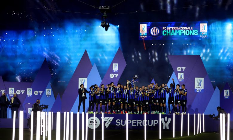 Napoli-Inter, cerimonia di premiazione