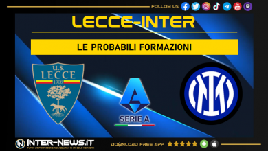 Lecce-Inter | Probabili formazioni Serie A