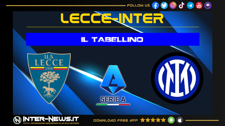 Lecce-Inter tabellino