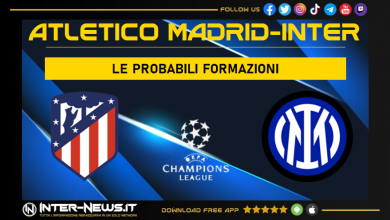 Atletico Madrid-Inter | Probabili formazioni Champions League