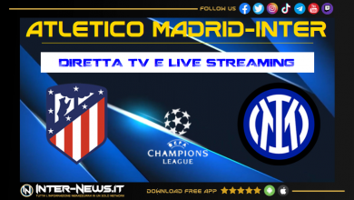 Atletico Madrid-Inter, dove vederla in diretta tv e streaming