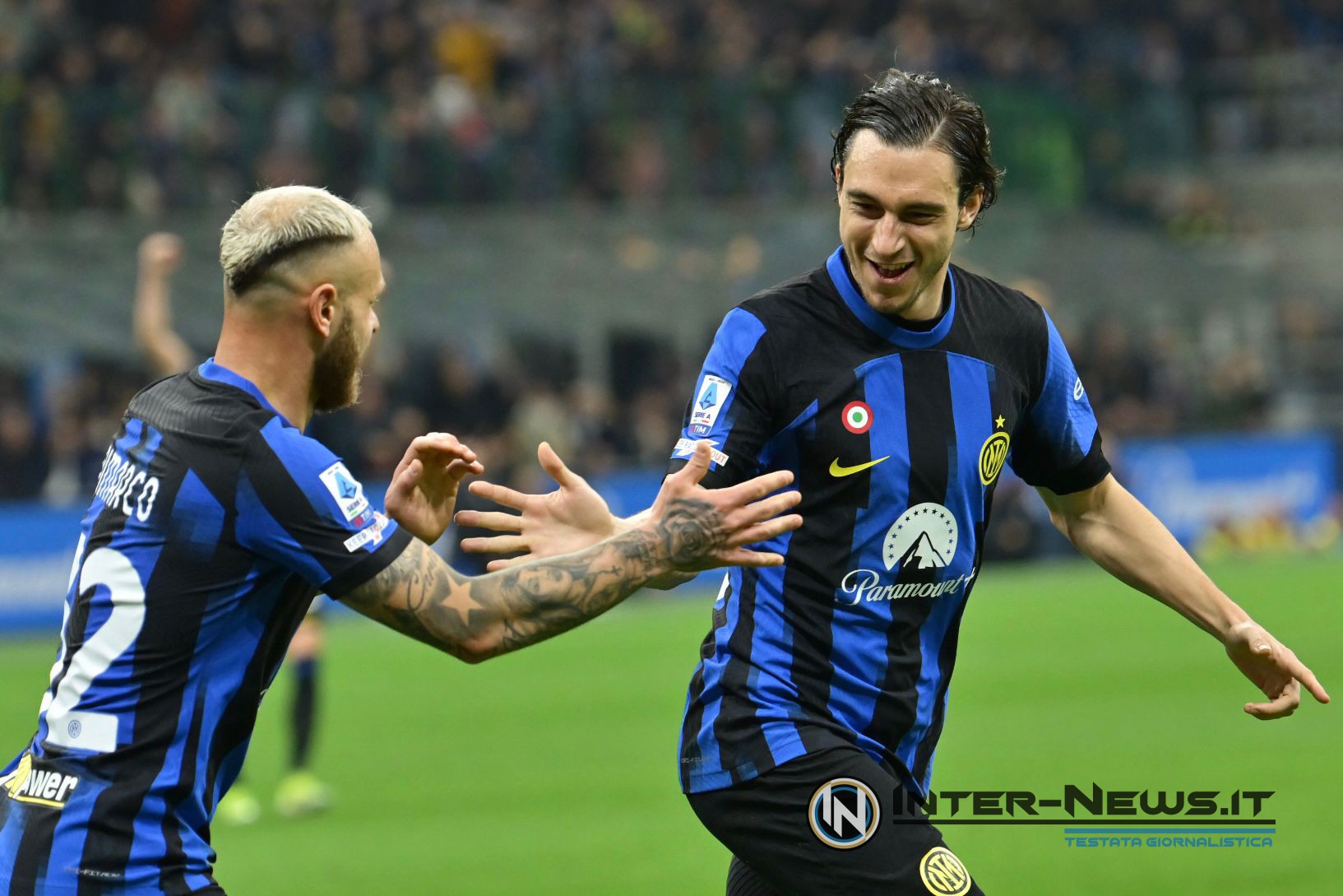 FOTO – Darmian celebra la festa dell’Inter, Zanetti lo incorona!