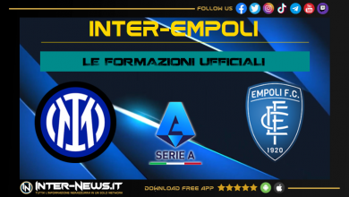 Inter-Empoli | Formazioni ufficiali Serie A