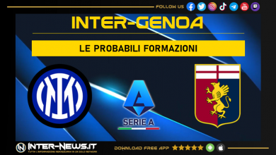 Inter-Genoa | Probabili formazioni Serie A