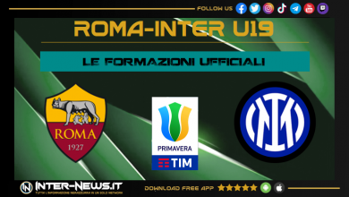 Roma-Inter Primavera, formazioni ufficiali
