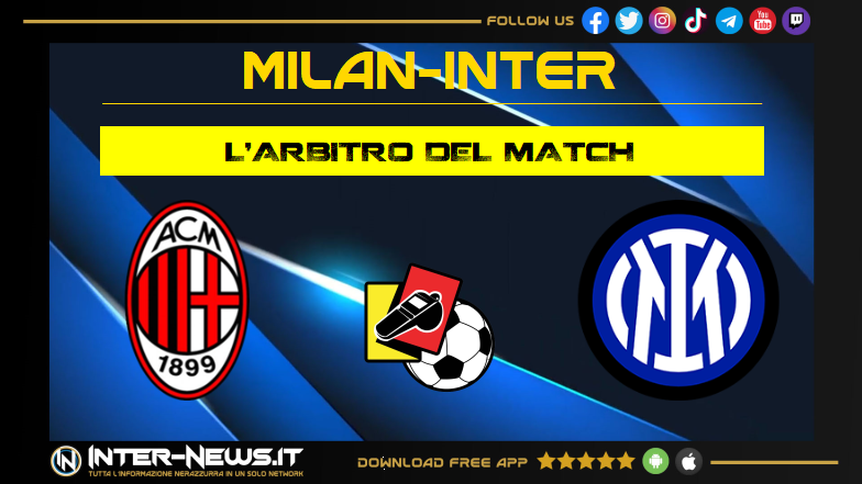 Milan Inter, Colombo l’arbitro per la 33ª giornata di Serie A: le designazioni