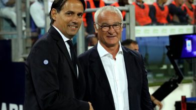 Simone Inzaghi e Claudio Ranieri in Cagliari-Inter di Serie A (Photo by Enrico Locci/Getty Images via OneFootball)