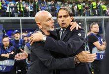 Stefano Pioli e Simone Inzaghi in Inter-Milan di Champions League (Photo by Alexander Hassenstein/Getty Images via OneFootball)