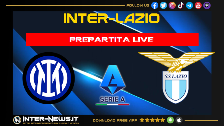 Inter Lazio LIVE oggi: in diretta tutti gli aggiornamenti in vista della partita