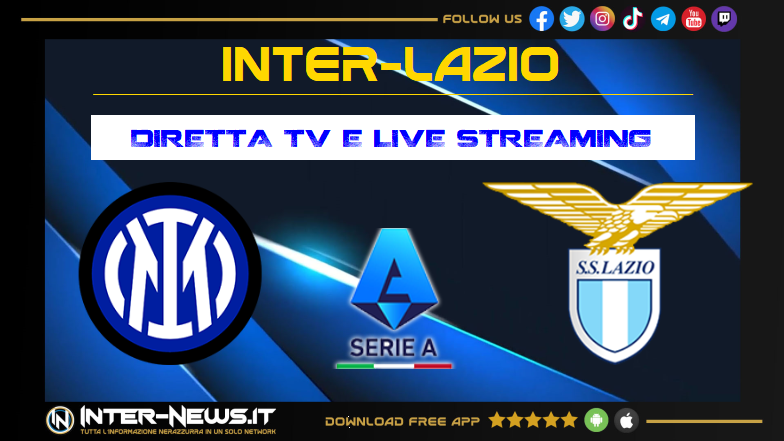 Inter Lazio, 37ª giornata Serie A: dove vederla in diretta TV e streaming