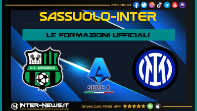 Sassuolo-Inter | Formazioni ufficiali Serie A