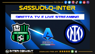 Sassuolo-Inter, come seguire in diretta tv e streaming