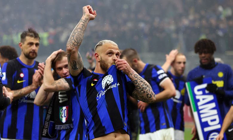 Federico Dimarco, festeggiamenti scudetto Inter