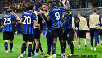 Esultanza Inter in occasione di Inter-Barcellona di Champions League (Photo by Tommaso Fimiano/Inter-News.it ©)
